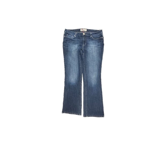 LEI Ashley Low Rise Slim Boot Women's size 13 Short Dark Wash Blue Denim jeans - Picture 1 of 5